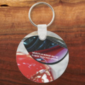 Mandela Effect-Objekte im Spiegel können naher sei Schlüsselanhänger (Vorderseite)