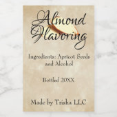 Mandelaromatisierung Weinetikett (Einzelnes Label)