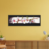 Mandelbaum Blume Blüte gewickelt Leinwand (Insitu (Wohnzimmer))