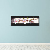 Mandelbaum Blume Blüte gewickelt Leinwand (Insitu (Holzboden))