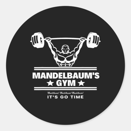 Mandelbaum Gym - Es ist Zeit! Runder Aufkleber (Vorderseite)