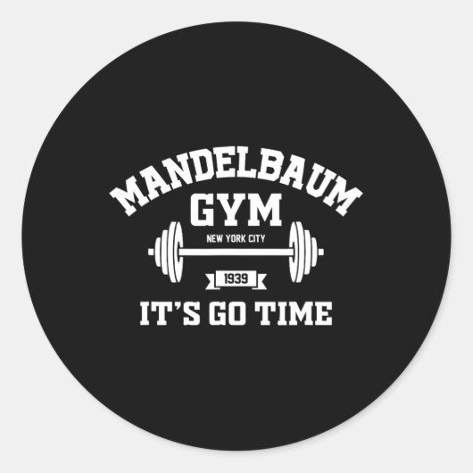 Mandelbaum Gym It's Go Time - Black Runder Aufkleber (Vorderseite)
