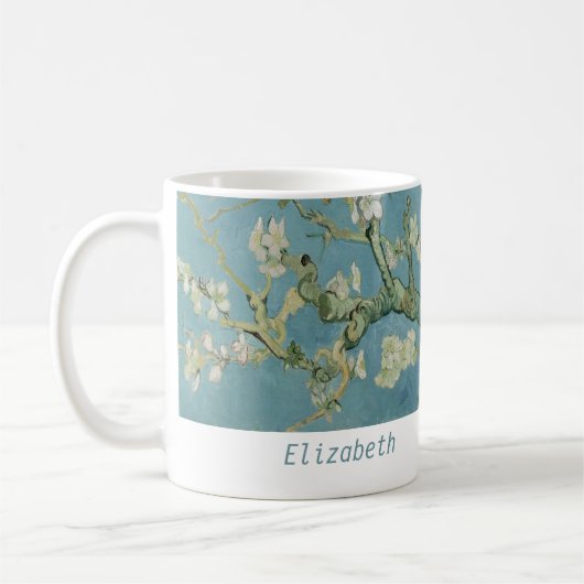 Mandelbaum in Blüte von Vincent Van Gogh Kaffeetasse (Links)
