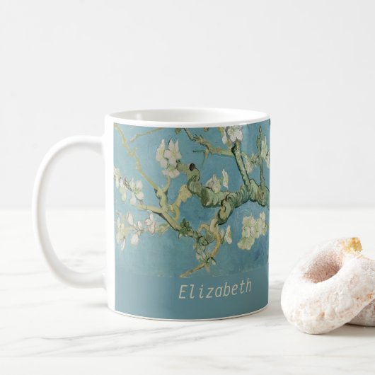 Mandelbaum in Blüte von Vincent Van Gogh Kaffeetasse (Mit Donut)