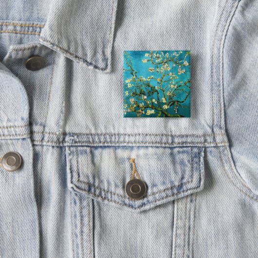 Mandelbaum-schöne Kunst Van Gogh blühende Button (Beispiel)