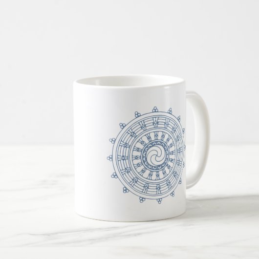 Mandelblau Kaffeetasse (VorderseiteRechts)