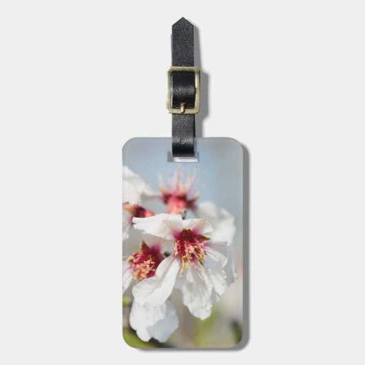 Mandelblüte Gepäckanhänger (Vorderseite vertikal)