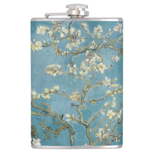 Mandelblüte Van Gogh Flachmann (Vorderseite)