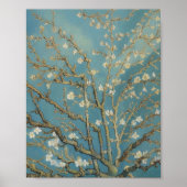 Mandelblüte Vintage Mauer Kunst Poster (Vorne)