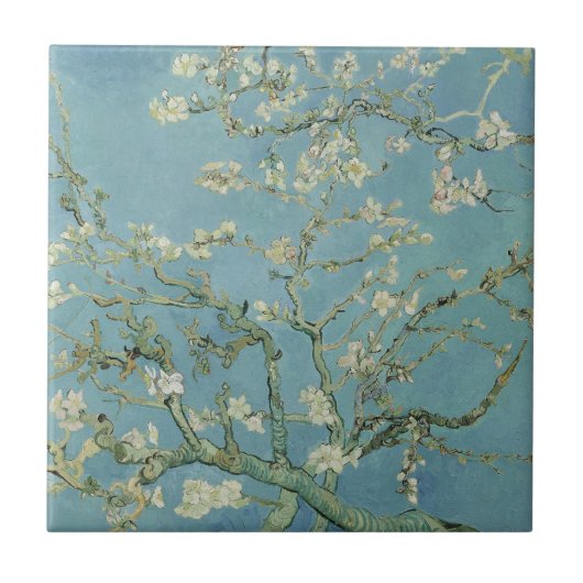 Mandelblüte von Vincent Van Gogh Keramikfliese (Vorderseite)
