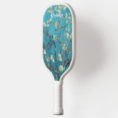 Mandelblüten Benutzerdefinierter Text Pickleball Schläger (Links)