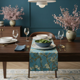 Mandelblüten Floral Boho Blau Klassische Kunst Geschirrtuch