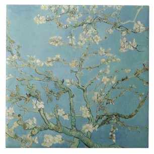 Mandelblüten Gemälde von Van Gogh Fliese