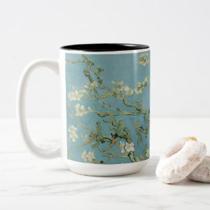 Mandelblüten Gemälde von Van Gogh Zweifarbige Tasse