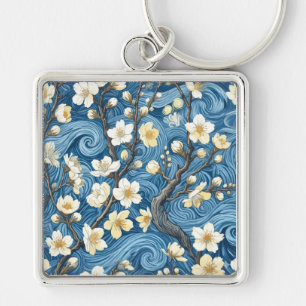 Mandelblüten im Stil von Van Gogh Schlüsselanhänger