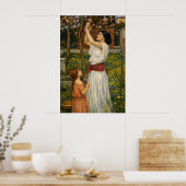 Mandelblüten pflückend von Waterhouse Poster (Küche)