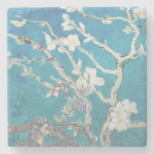 Mandelblüten Van Gogh Kunst Steinuntersetzer (Vorderseite)