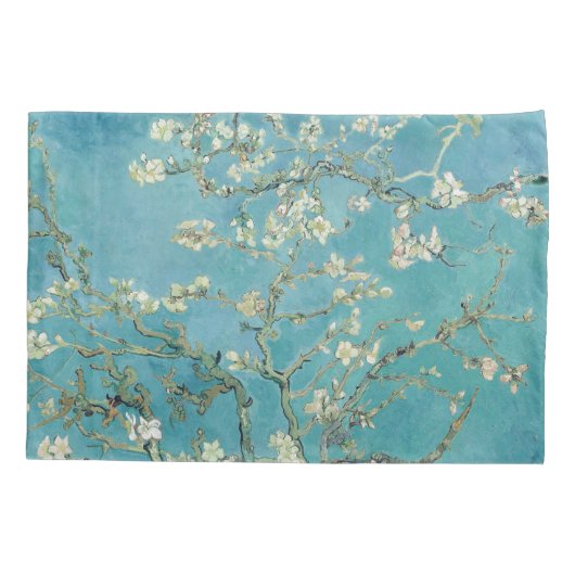 Mandelblüten von van Gogh Kissenbezug (Rückseite-Links)