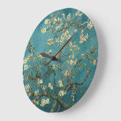 Mandelblüten-Wall-Uhr Große Wanduhr (Winkel)