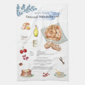 Mandelbread Mandelbrot Rezept Heirloom Teetücher Geschirrtuch (Vertikal)