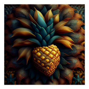 Mandelbrot-Ananas-Fraktal Poster
