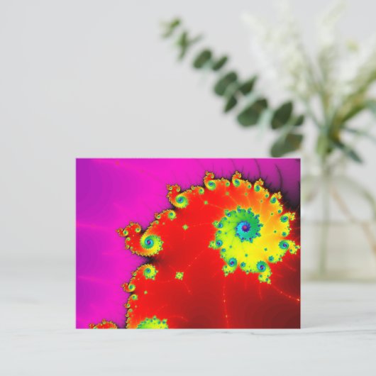 Mandelbrot Art Postcard Postkarte (Stehend Vorderseite)