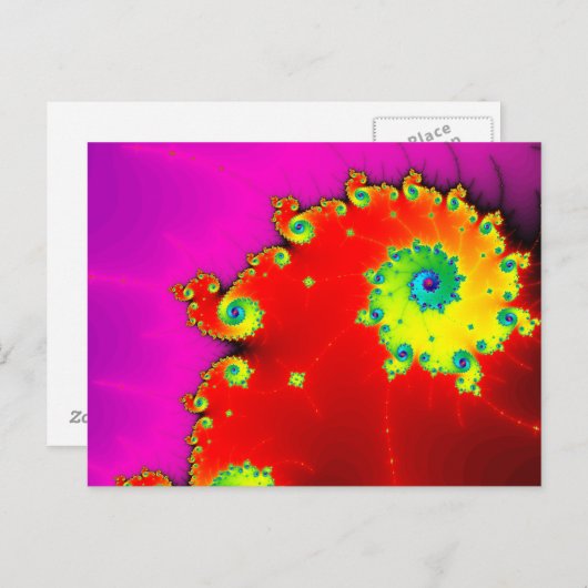 Mandelbrot Art Postcard Postkarte (Vorne/Hinten)