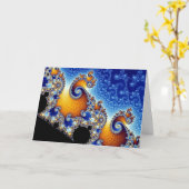 Mandelbrot blaues doppeltes gewundenes Fraktal Karte (Gelbe Blume)