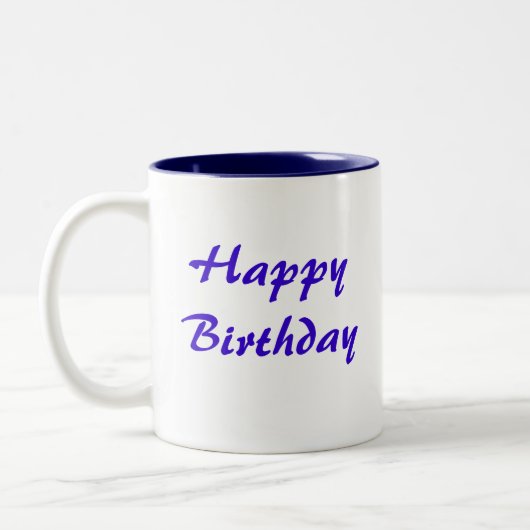 Mandelbrot blaues doppeltes gewundenes Fraktal Zweifarbige Tasse (Links)