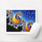 Mandelbrot Blue Double Spiral Fraktal Mousepad (Mit Mouse)