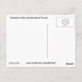 Mandelbrot Blue Double Spiral Fraktal Postkarte (Rückseite)