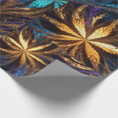 Mandelbrot Blume Retro Colorful Personalisiert Pat Geschenkpapier (Ecke)