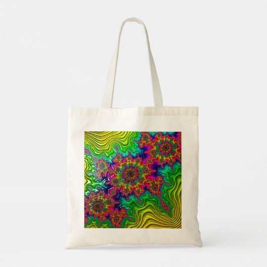 Mandelbrot Color Explosion Budget Tasche (Rückseite)
