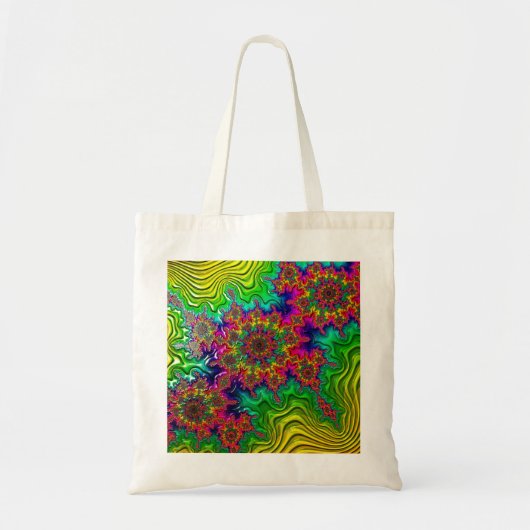 Mandelbrot Color Explosion Budget Tasche (Vorne)