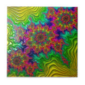 Mandelbrot Color Explosion Keramik Tile Fliese (Vorderseite)