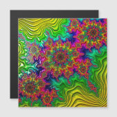 Mandelbrot Color Explosion Magnetkarte (Vorne/Hinten)
