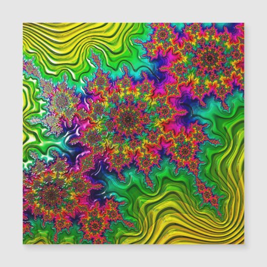 Mandelbrot Color Explosion Magnetkarte (Vorderseite)