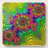 Mandelbrot Color Explosion Plastic Untersetzer (Vorderseite)