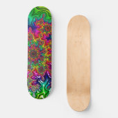 Mandelbrot Color Explosion Skateboard (Vorderseite)