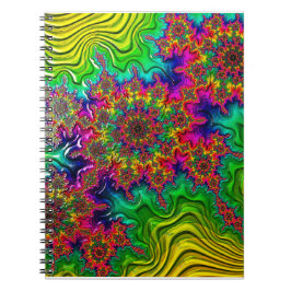 Mandelbrot Color Explosion Spiral Notebook Notizblock