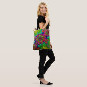 Mandelbrot Color Explosion Tote Bag Tasche (Am Model)