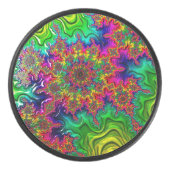 Mandelbrot Colour Explosion Hockey Puck (Vorderseite)