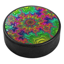 Mandelbrot Colour Explosion Hockey Puck
