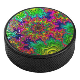 Mandelbrot Colour Explosion Hockey Puck
