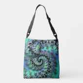 Mandelbrot Discovery mit Sphere Crossbody Bag Tragetaschen Mit Langen Trägern (Rückseite)