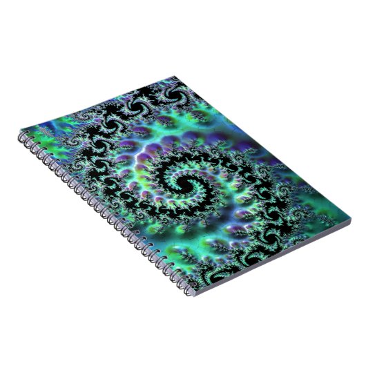 Mandelbrot Discovery Spiral Notebook Notizblock (Rechte Seite)