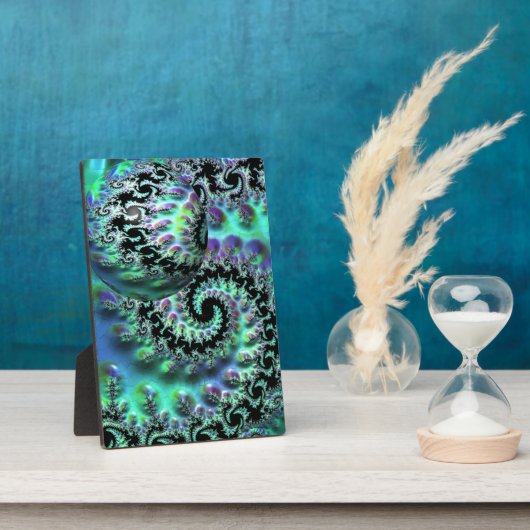 Mandelbrot Discovery with Sphere Tabletop Plaque Fotoplatte (Seite)