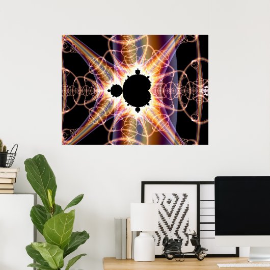 Mandelbrot: durchsichtig poster (Heimbüro)