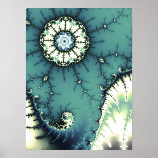 Mandelbrot Fractalscape Poster (Vorne)