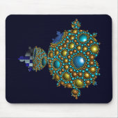 Mandelbrot Fraktal Apollonian Sphere Blue Gold Mousepad (Vorne)
